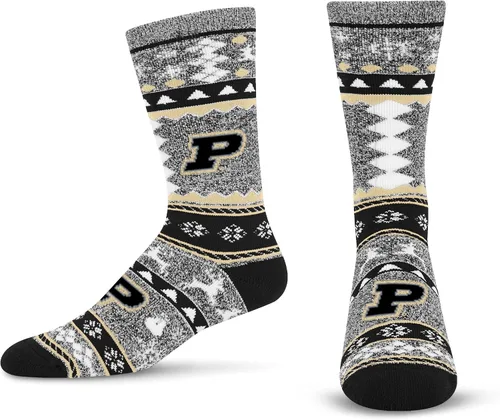 Vista 50 de For Bare Feet Ugly Holiday Sweater Crew Sock NCAA