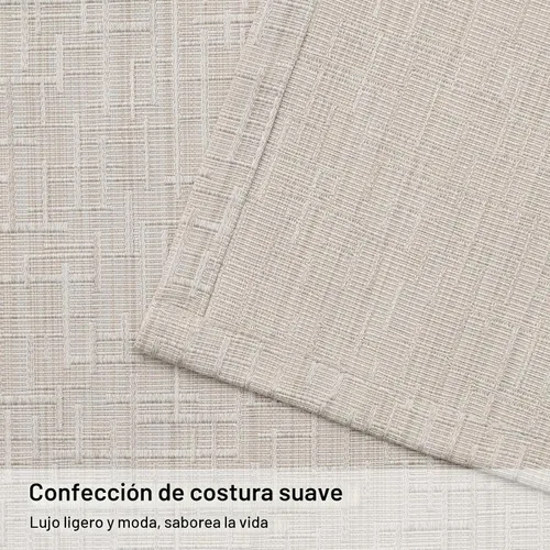 Vista 5 de Cortinas de lino de 63 pulgadas de largo, 2 paneles de arpillera