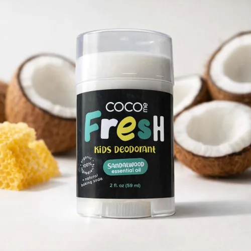 Vista 7 de CoCo Me Desodorante para niños sin aluminio con aroma a coco, desodorante orgánico y natural para niños, niños y niñas, desodorante hidratante suave