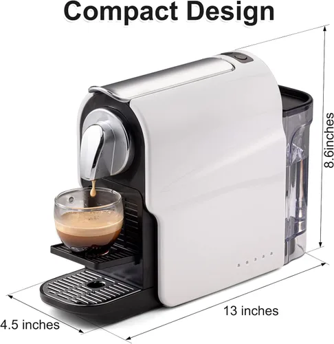 Vista 4 de beanglass - Máquina de cápsulas de espresso para el hogar, cafetera de cápsulas para cápsulas originales NS, bomba de alta presión de 20 bares