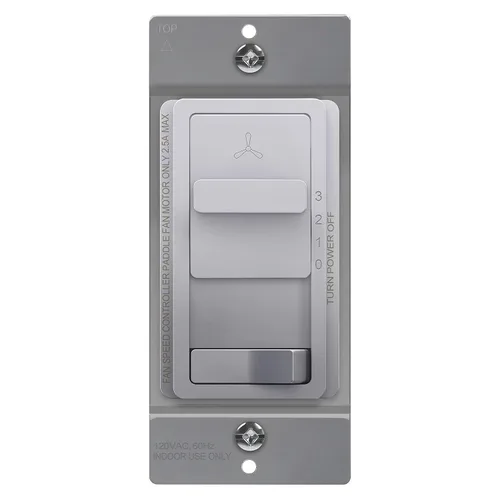 Vista 21 de TOPGREENER 3-Speed Ceiling Fan and Light Dimmer Switch, Single Pole, Gold 3-speed mechanical fans and dimmable lights only. Separate fan/light
