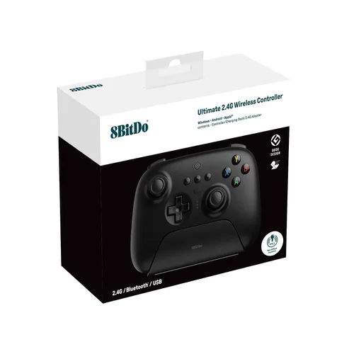 Vista 4 de 8Bitdo Ultimate 2.4G Wireless Controller, Hall Effect Joystick Update, Gaming Controller with Charging Dock for PC, Android, Steam Deck & Apple