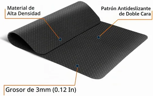 Vista 5 de Stepwaver Alfombrilla antideslizante de goma de doble cara para máquina elíptica, alfombrilla antideslizante de 24 x 17 pulgadas para placa