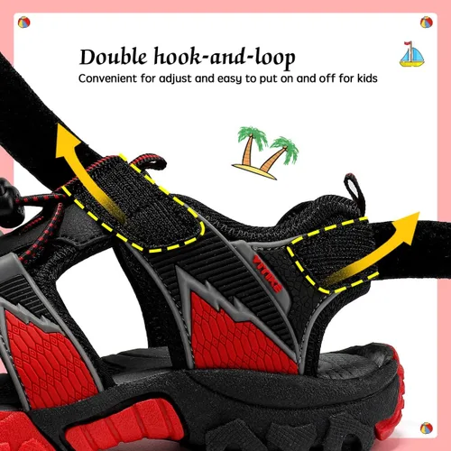 Vista 3 de VITUOFLY Sandalias para niños al aire libre senderismo deportes sandalias niñas piscina playa zapatos de verano zapatos de agua zapatillas