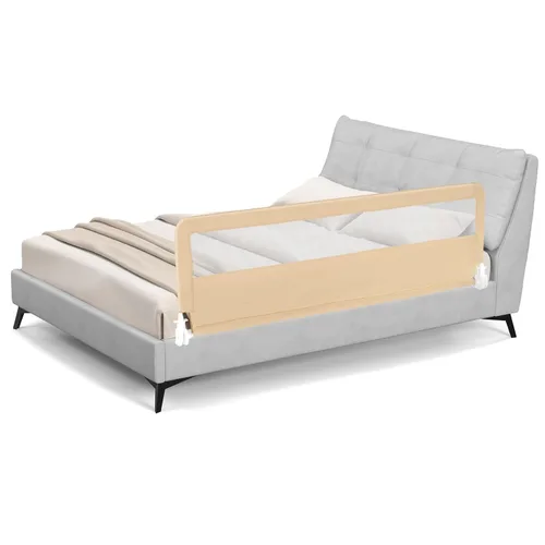 Vista 14 de BABY JOY Rieles de cama para niños pequeños, 59 pulgadas, extra largo, protector de cama abatible con correa de seguridad, barandilla plegable