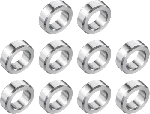 Vista 34 de uxcell 10 piezas de espaciador de acero inoxidable de 3/8" de diámetro interno x 3/4" de diámetro exterior x 1" de longitud, espaciador de rosca
