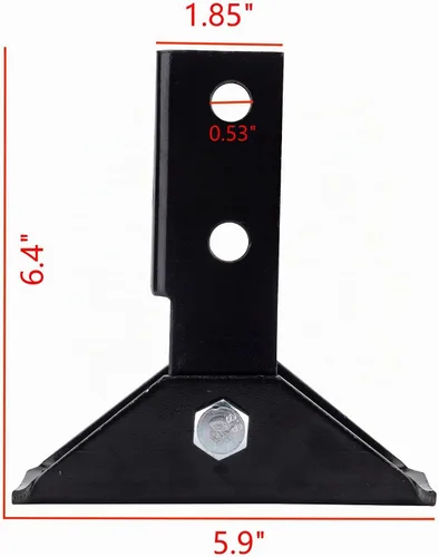 Vista 2 de Paquete de 2 soportes de conector de junta giratoria de 180 grados, base para todos los canales de puntal de 1-5/8 pulgadas, soporte de panel solar