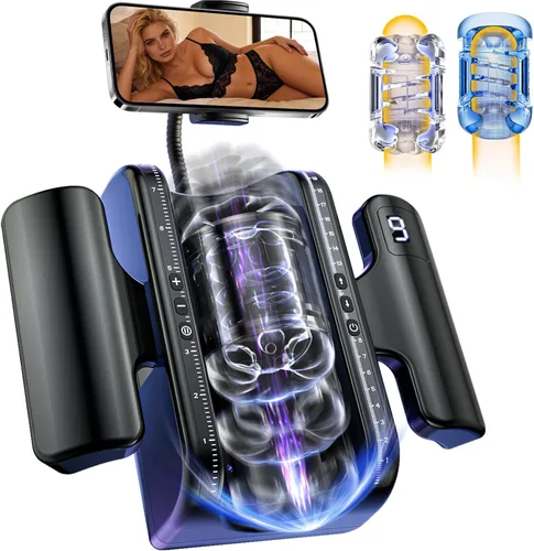 Vista 11 de EINSEO AI Sync Masturbador Masculino Juguetes Sexuales para Hombres - Juguetes Sexuales Masculinos para Adultos con 7 Modos de Empuje y 7 Modos