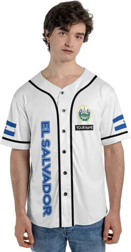 Vista 5 de Camiseta personalizada de béisbol de El Salvador, camiseta de orgullo de la bandera de El Salvador, camiseta salvadoreña, camiseta de El Salvadoreña