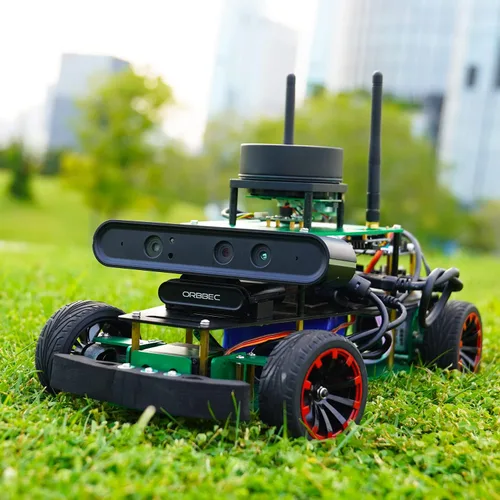 Vista 2 de Yahboom ROS2 Python Programación Robot Car con Jetson Nano Robot AI Voice Module, pantalla de 7 pulgadas, compatible con navegación SLAM Mapping Ult
