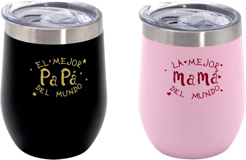 Vista 9 de Ezprogear Vaso Greatest Papa El Mejor Papa Del Mundo de 12 oz (12 oz, Black Papa)