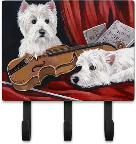 Vista 33 de Caroline's Treasures Bichon Frise Sisters - Ganchos para correa o llavero, multicolor