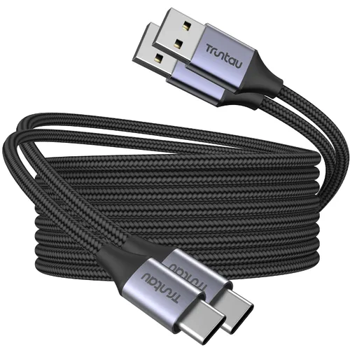 Vista 11 de Cable de carga rápida de nailon trenzado USB A a USB C de 3 pies, compatible con iPhone 17/17 Pro/16e/16 Plus/15 Pro/15, Samsung Galaxy