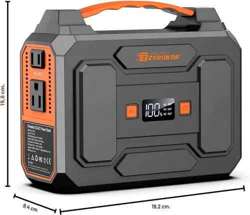 Vista 3 de Estación de energía portátil con panel solar plegable de 40W, generador de energía solar de 100W con paneles, toma de corriente de 110V AC, banco