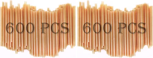 Vista 8 de Pajitas de cóctel cortas biodegradables de 5 pulgadas, 200 pajitas de cóctel compostables, hechas de 100% fibra de caña de azúcar, popotes