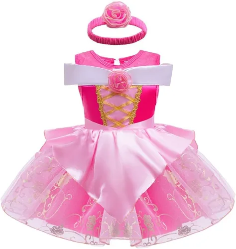 Vista 23 de Disfraz de princesa de Navidad para niñas, sirena, Bella, Sofía, para Halloween o cumpleaños, mameluco de tutú con diadema