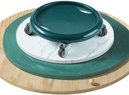 Vista 5 de Rueda de rodillo abdominal, equipo de ejercicio abdominal con rodilleras, tabla de rueda abdominal multifuncional para mujer, rotación de 360°