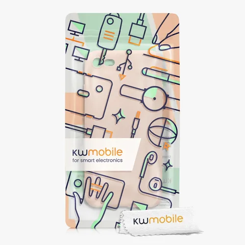 Vista 7 de kwmobile Funda compatible con Apple iPhone SE (2022) / SE (2020) / 8/7 - Funda protectora delgada de TPU para teléfono, acabado mate suave, remolino