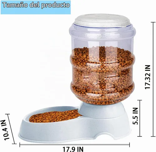 Vista 2 de Comedero automático para perros, dispensador de comederos para perros grandes, estación de alimentación automática de 3 galones por gravedad