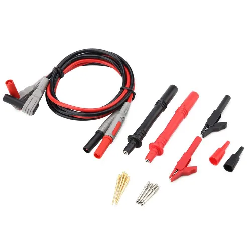 Vista 4 de Kit de cables de prueba P1300B, multímetro digital electrónico de cables de prueba con extensión de prueba, pinzas de cocodrilo/cocodrilo, puntas