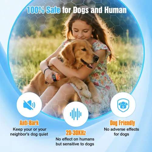 Vista 7 de Dispositivos Disuasorios de Ladridos de Perros, 3X Dispositivo Anti-Ladridos para Perros Entrenamiento Ultrasónico de Perros, Hasta 50 Pies Control