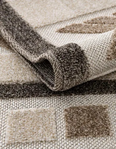 Vista 6 de Unique Loom Outdoor Modern Collection - Alfombra de área - Albuquerque (2' x 3' 1" Rectángulo Beige/Marrón)