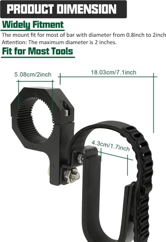 Vista 5 de SUNPIE Soporte de Rack para Herramientas de Caza para UTV - Soporte Universal de Barra Transversal para Polaris Canam Pioneer/Talon Kawasaki Arctic