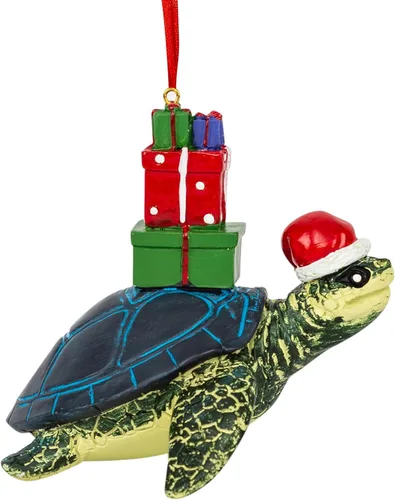Vista 8 de Adorno de Navidad de flamenco rosa 3D en sombrero de Papá Noel, adornos colgantes de flamenco de resina para decoración de árbol de Navidad
