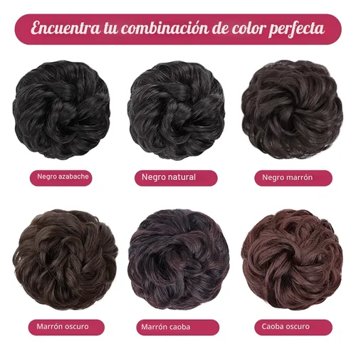 Vista 9 de MORICA Moño desordenado, extensiones de moño sintético para mujeres (rubio beige ceniza)