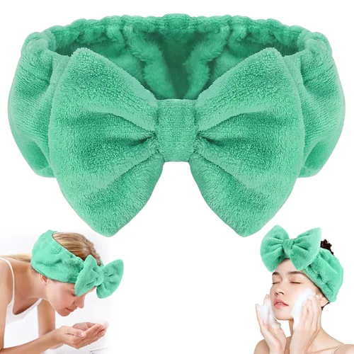 Vista 23 de Shintop Diadema de Spa, Diadema de Maquillaje de Vellón Coral Suave con Lindo Lazo, Banda Elástica para el Cabello para Lavar la Cara, Cuidado