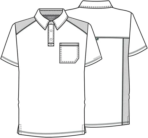 Vista 7 de Cherokee Scrubs for Men Polo Nursing Scrub Top with Chest Pocket, Breathable Mesh, Ultra Soft 2-Way Stretch Fabric WW615