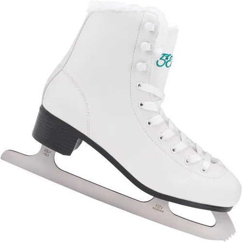 Vista 7 de 5th Element Grace Patines de Hielo para Mujer - Patines Artísticos Cómodos con Tricot Suave Aterciopelado/Forro Polar - Zapatos Elegantes de Blanco