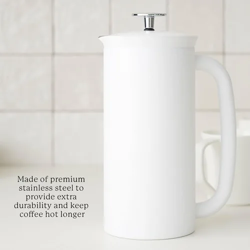 Vista 6 de ESPRO - Prensa francesa P7 - Cafetera y tetera aislada de acero inoxidable de doble pared con microfiltro - Mantiene las bebidas calientes durante