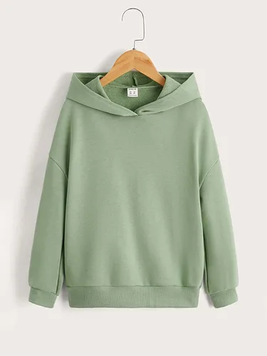 Vista 2 de Floerns Sudadera con capucha de manga larga con estampado gráfico de corazón para niñas