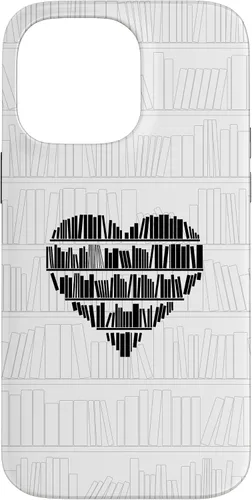 Vista 21 de Bookworm Book Lover Minimalist Heart White Case for iPhone 17