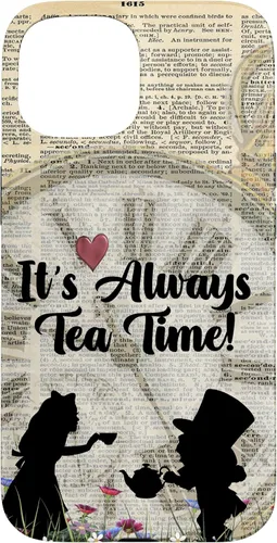 Vista 6 de iPhone 16 It's Always Tea Time! Funda Alicia y el Sombrerero Loco