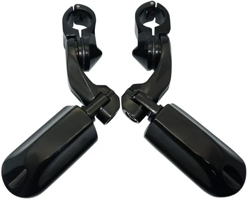 Vista 8 de FOVPLUE Estriberas de carretera de 1.25 pulgadas, estriberas ajustables en ángulo para motocicleta Harley Davidson Touring Road King Road Glide