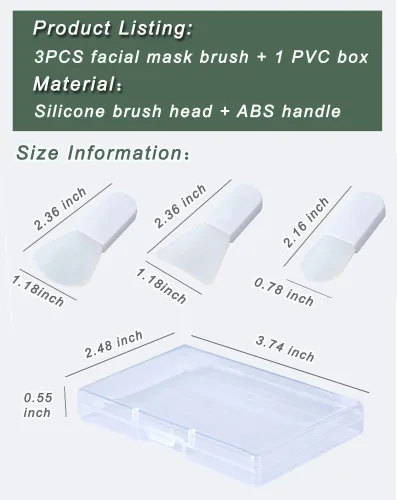 Vista 5 de Pinceles aplicadores de máscara facial, mini espátula de maquillaje, herramientas de belleza portátiles para barro facial, máscara cosmética