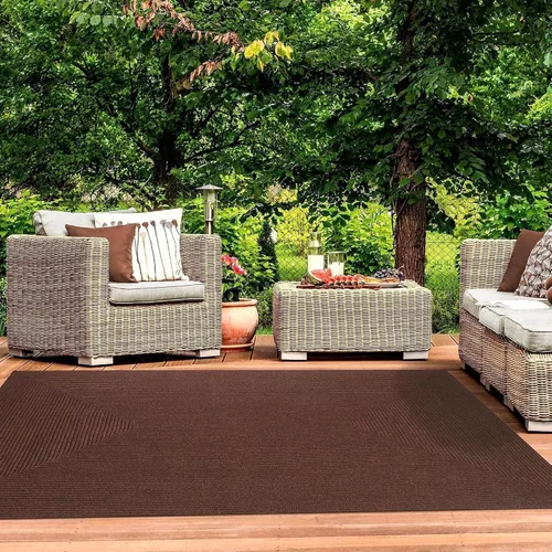 Vista 27 de Superior Alfombra de área para interiores y exteriores, decoración de suelo trenzada reversible para sala de estar, cocina, patio, porche delantero