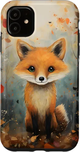 Vista 8 de Cute Fox Fall Woodland Forest Autumn Leaves Case for iPhone 17