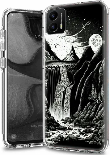 Vista 14 de Funda transparente para Motorola Moto G 5G 2023 con patrón de ciervo de bandera estadounidense para mujeres y hombres, doble capa híbrida de TPU