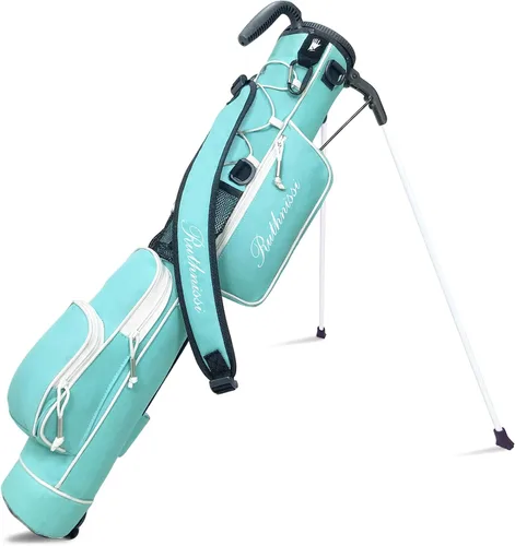 Vista 4 de Bolsa de golf ligera y fácil de transportar con correa acolchada, bolsa de golf duradera para hombres y mujeres