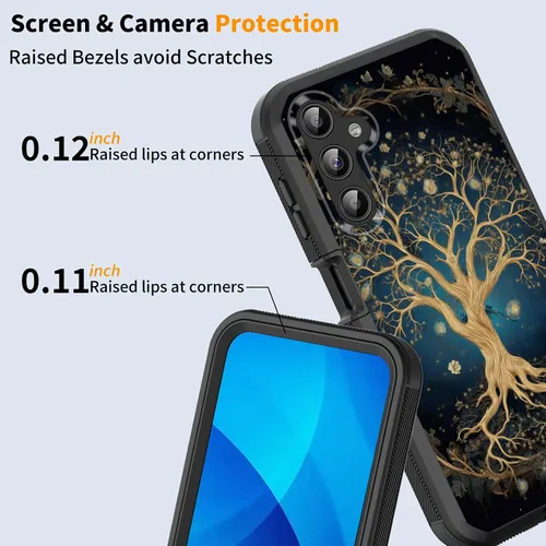 Vista 5 de Funda para Galaxy A14 5G, a prueba de golpes, 3 capas, protección de cuerpo completo, resistente, de alto impacto, para Samsung Galaxy A14 5G de 6.6