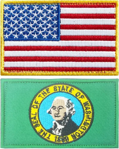 Vista 15 de stidsds Paquete de 2 parches bordados con la bandera de Estados Unidos de Alabama Alabama, bandera de Estados Unidos, bandera de Estados Unidos