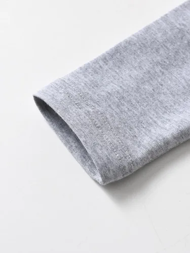 Vista 80 de Conjunto de 3 piezas de ropa de bebé recién nacido con estampado de manga larga + pantalones + sombrero