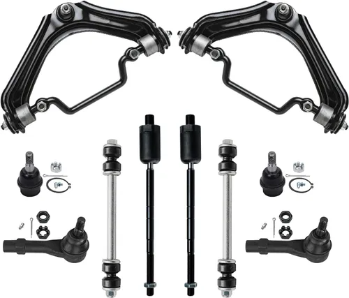 Vista 125 de Detroit Axle - Kit de suspensión delantera de 10 piezas para Jeep 2002-2004