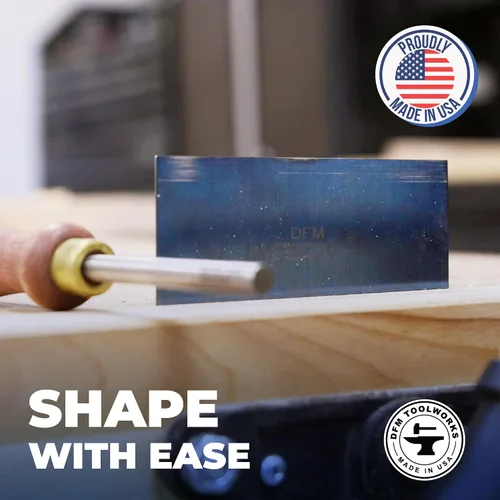 Vista 5 de DFM Tool Works Raspador de Tarjetas Rectangular - Raspador Multiusos de Precisión para Gabinetes para Carpintería, Acabadores Finos de Madera