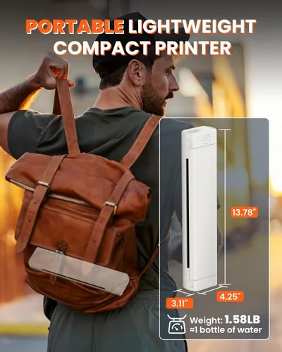 Vista 5 de COLORWING M08F - Impresora inalámbrica portátil de plantillas de tatuajes, máquina térmica sin tinta Bluetooth para plantillas de tatuajes con 10