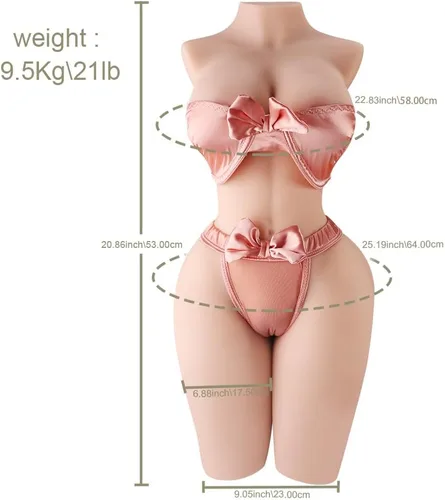 Vista 5 de Maniquí de torso femenino realista, muñeca novedosa para adultos, cuerpo completo, realista (20.32 libras)