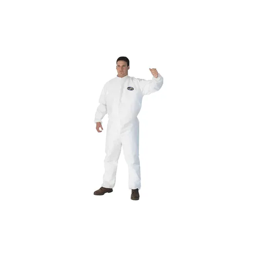 Vista 4 de KleenGuard 46114 A30 - Overol elástico con capucha en la espalda y puños con capucha, blanco, XL (caja de 25)